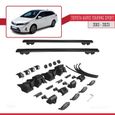 Compatible avec Toyota Auris Touring Sport 2013-2023 HOOK Barres de Toit Railing Porte-Bagages de voiture Avec verr. Alu NOIR-2