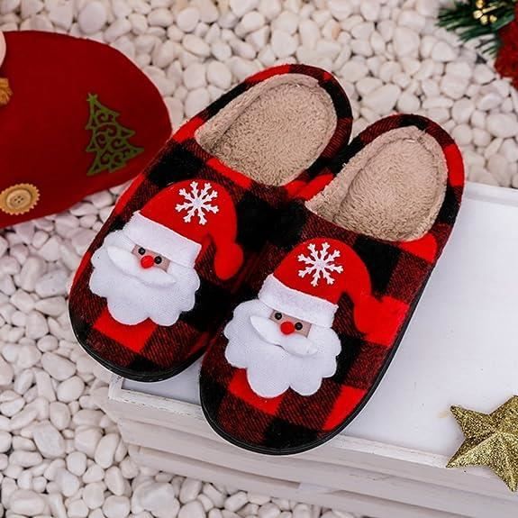 Pantoufles Femme Noel Chaud Chaussons Noel Adulte Pantoufle