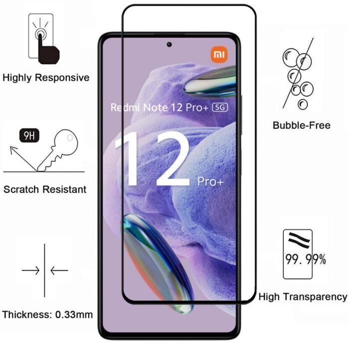 Protection en verre trempé Xiaomi Redmi Note 12 Pro Plus