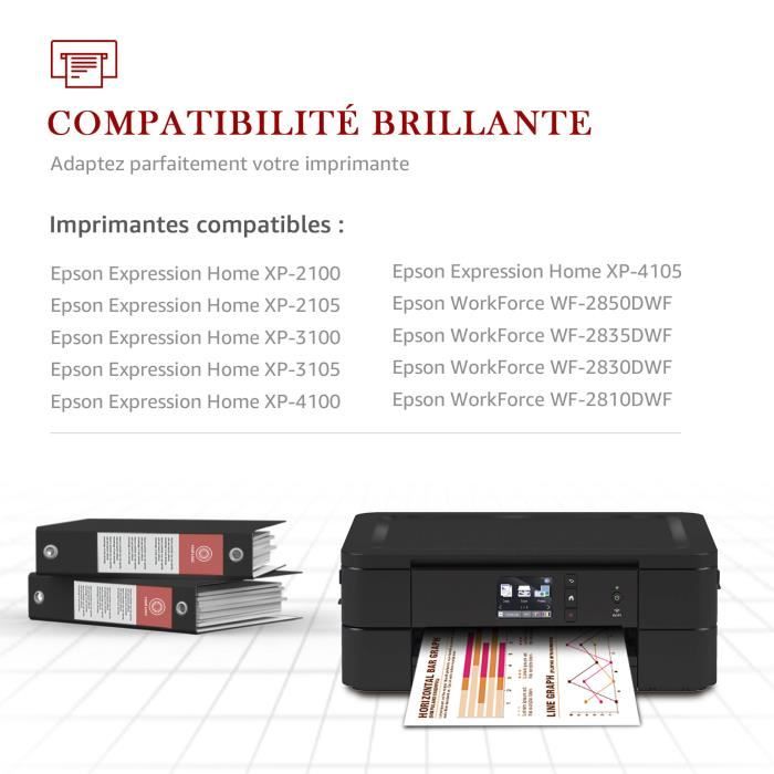 COMETE - 603 XL - 5 Cartouches 603 XL compatibles Epson Expression Home -  Noir et Couleur - Marque française - Cartouche imprimante - LDLC