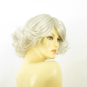 Perruque Femme Synthétique Blanche - Cheveux Lisses, Courte - Modèle ALISEE 60 - Neuve Avec étiquettes