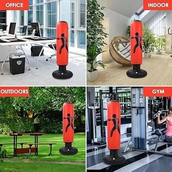 GOOD-Sac de frappe de boxe sur pied – Sac de frappe gonflable d’excellente qualité et résistant GOOD-Sac de frappe de boxe sur pied – Sac de frappe gonflable d’excellente qualité et résistant