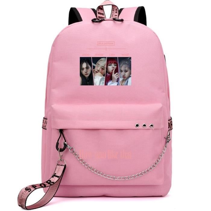 Sac dos Kpop sac d cole BLACKPINKs pour filles sac dos