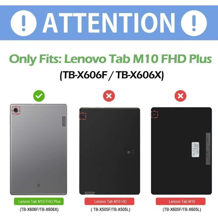 Housse Lenovo M10 FHD Plus TB-X606F (10.3 Pouces) - Léger PU Cuir Antichoc  Etui Tablette Coque Lenovo M10 FHD Plus - Gris - Cdiscount Informatique