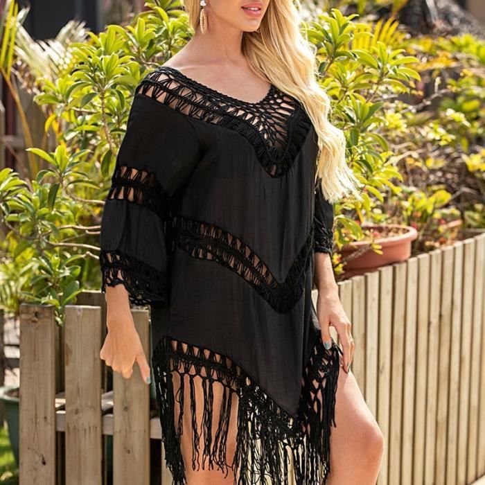Tunique de outlet plage noire