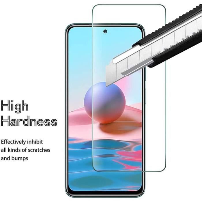 Kit Protection Xiaomi Redmi Note 10 Pro : 2 Films Verre Trempé + Coque Gel Transparente