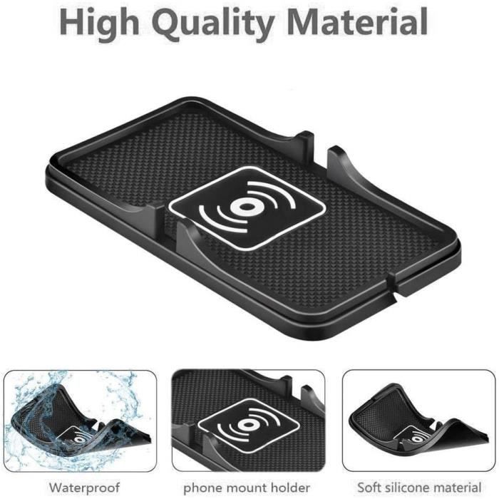 Chargeur Voiture Magnétique Sans Fil 15W – Compatible MagSafe – Tapis Antidérapant + Chargeur PD/QC 40W Avec Câble USB-C - 5