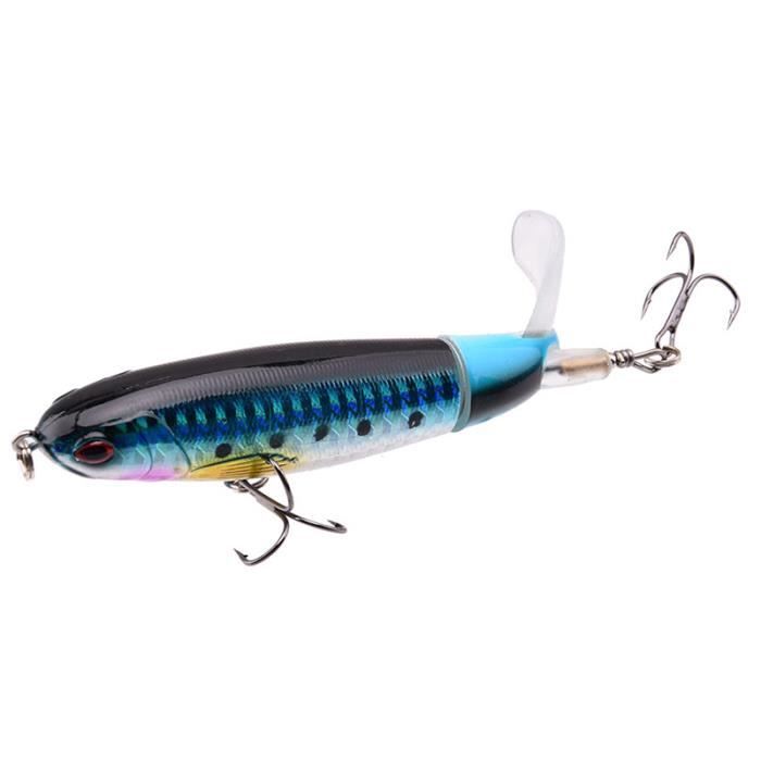 Leurre de surface popper - Idéal pour la pêche au brochet et au bass - Pêche en ligne