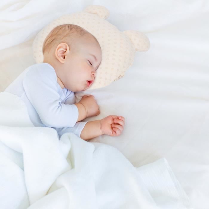 Oreiller bébé nouveau-né 0-12 mois en latex coussin de sommeil