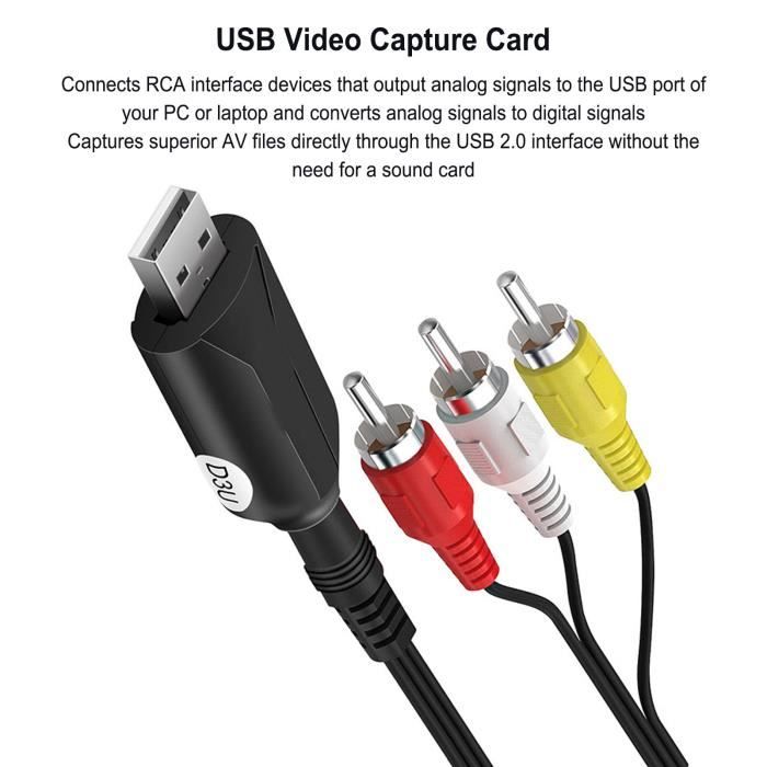 August VGB350 Convertisseur Vidéo Audio Analogique Numérique USB