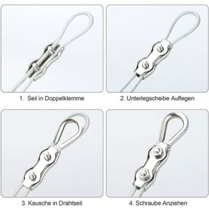 Cosses De Câble A4 AISI316 Acier Inoxydable 4mm - Lot De 20 Pièces