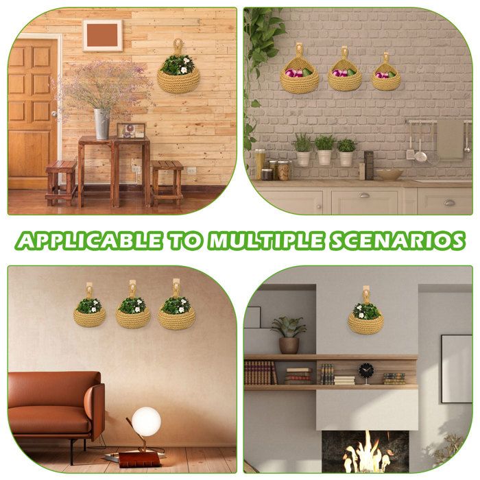 Cache Pot En Osier, Panier De Rangement Tissé à La Main, Corbeille à