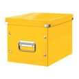 Boîte de rangement carton Leitz Click & Store Wow Cube Format L jaune-0