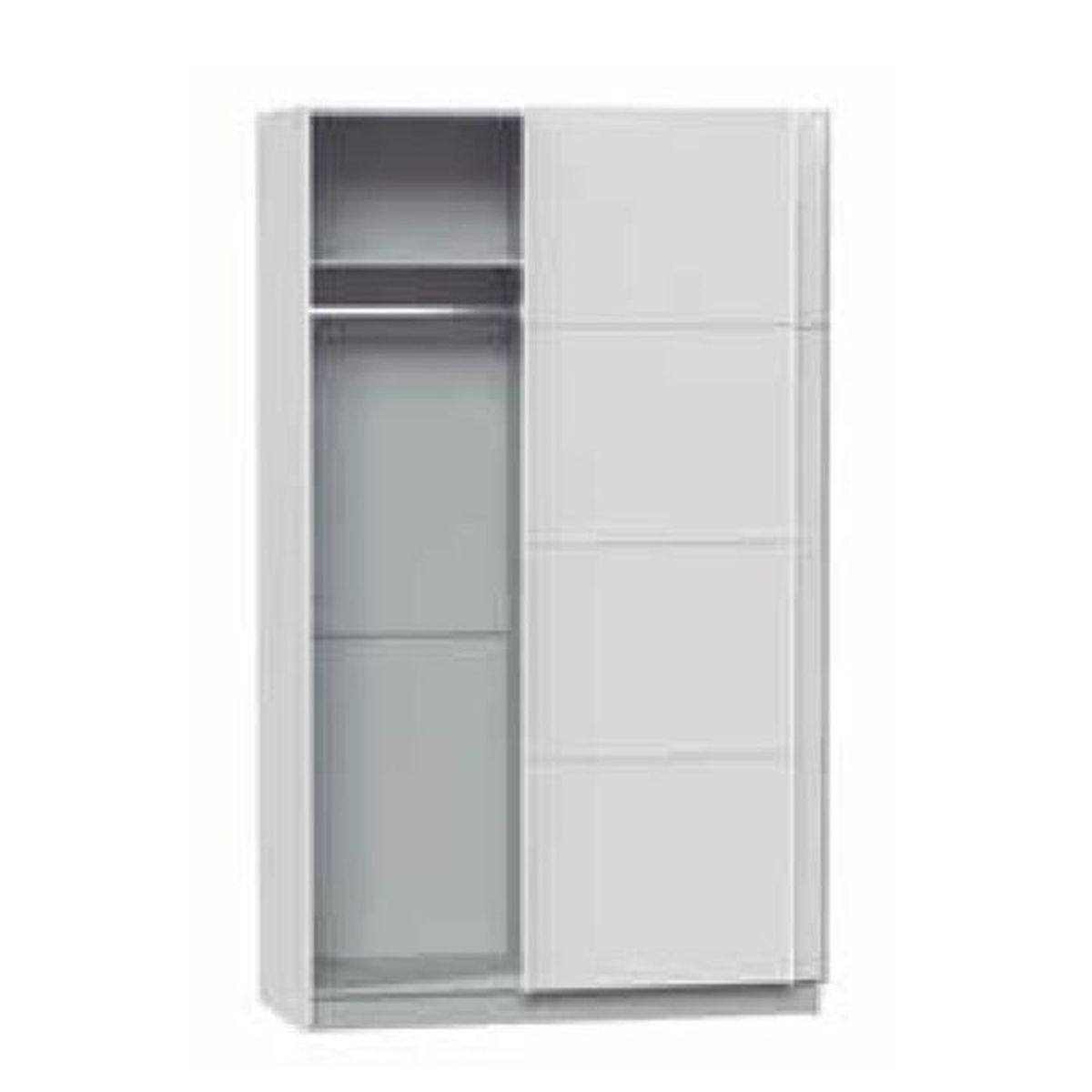 Armoire Avec 2 Portes Coulissantes Coloris Blanc Dim 180 X 60