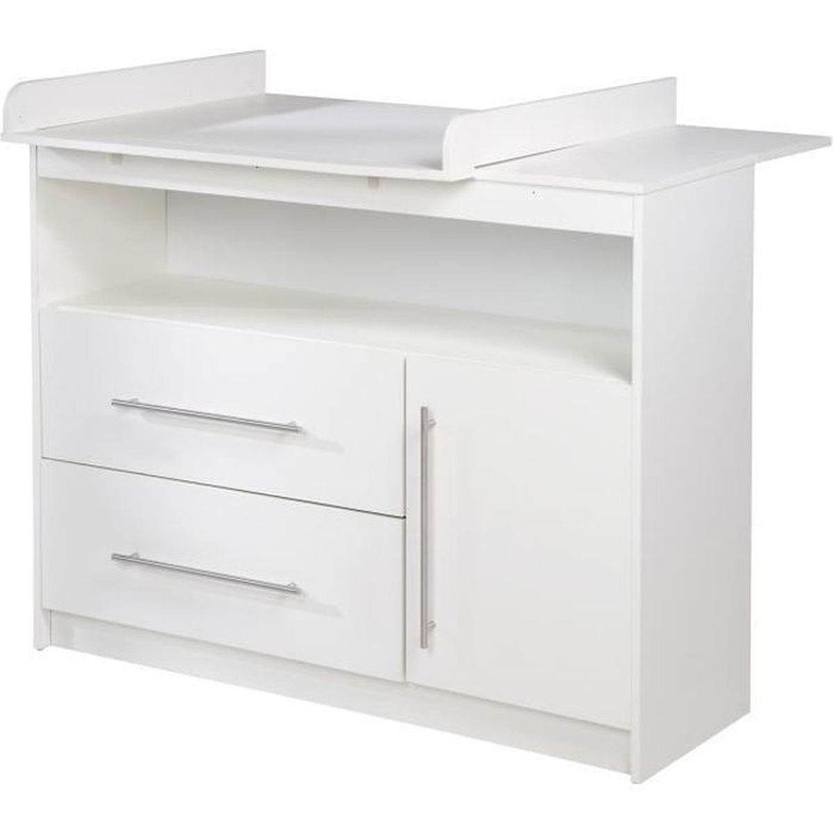 Commode à Langer Klups Paula 3 Tiroirs Blanc - Avec Plateau à Langer Inclus | Dimensions 80x81x48 Cm, à Monter Soi-même