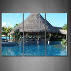 Le Mur De Piscine Art Peinture Images Imprimer Sur Toile Ville L Image Pour La Maison Decoration Moderne 30x60cmx3p Unframed Achat Vente Tableau Toile Cdiscount