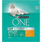PURINA ONE Croquettes au poulet et aux céréales complètes - Pour chat de 11 ans et plus - 1,5 kg