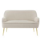 BAÏTA Canapé droit MARCELINO fixe tissu bouclette beige