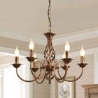 Lustre - GANEED - Vintage - Métal - Bronze - 6 Ampoules E14 Farmhouse Chandelier Bronze, Rustic 6 Light
