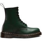ZZZOOLIGHT Boots Dr Martens SMOOTH - Cuir - Vert - Mixte - 8 trous de laçage - Semelle à coussin d'air