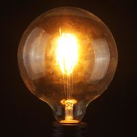 CON® Lampe à incandescence rétro 220V LED Ampoule à mèche super brillante décorative