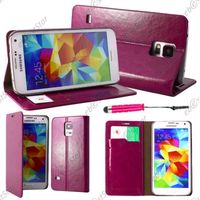 ebestStar ® pour Samsung Galaxy S5 G900F et S5 New G903F Neo - Etui portefeuille Luxe + Mini Stylet, Couleur Rose