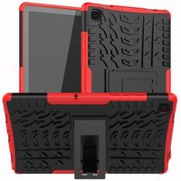 Tablette Coque Samsung Galaxy Tab A7 (4G) (10.4''), Rouge Étui Housse Armure Robuste Couche Double Anti-Chute Support