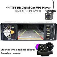 12V 4.1 '' HD TFT Bluetooth Car Stereo Auto Radio Voiture MP4 MP5 Player Autoradio avec caméra de recul Télécommande FM / SD / AUX