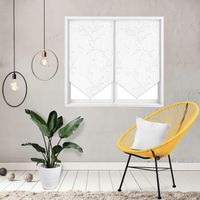 Voile DOLLY Pour Porte-Fenêtre 90x200cm - Lot De 2 En Polyester Blanc - Brise-Vue Décoratif
