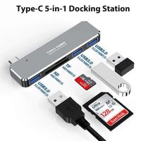 CS-00697-Chargeur USB type c Hub 60W PD pour iPad Pro MacBook Air. adaptateur USB 3.0 compatible HDMI avec prise pour écouteurs