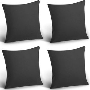Lot De 2 Coussins D'extérieur Imperméables HOMESCAPES - Motif Géométrique Orange 45x45 Cm - Décoration Terrasse Et Jardin
