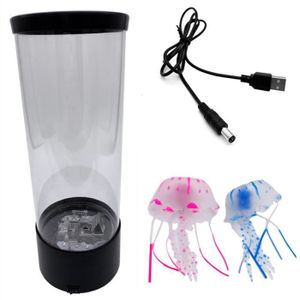 AQUARIUM 1 jeu-Lampe LED fantaisie pour Aquarium de méduses, alimenté par batterie, alimentation USB, couleur changean