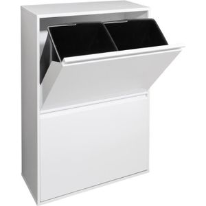 Organisation écologique Poubelle Tri Sélectif 100L MeYuxg - Pour Bouteilles Plastique - 2 Sacs - Beige Tri Déchets Maison
