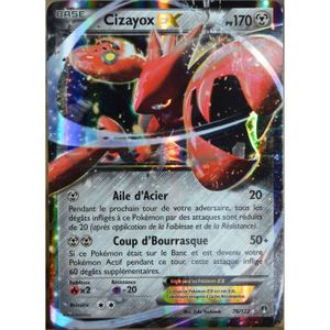 CARTE A COLLECTIONNER carte Pokémon 76-122 Cizayox Ex 170 PV XY - Ruptur