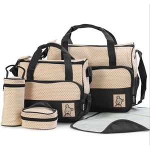 SAC À LANGER Sac à Main Langer Bébé Maman Set de 5pcs pour Promenade-Noir - SWISSANT - Quotidien - Mixte - Epaule