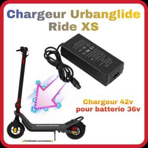 Chargeur électrique pour trottinette Ride 85L de chez UrbanGlide - 36V - 2A  - 10S