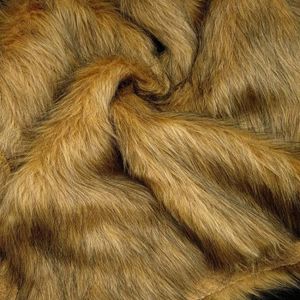 Brun clair Rouleau de tissu fausse fourrure 6 cm x 2 m