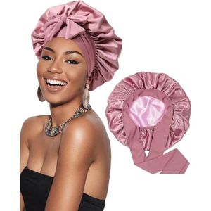 Bonnet De Nuit En Soie Pour Cheveux - Protège Les Cheveux Pendant Le Sommeil, Une Pièce, Réglable