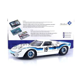 VOITURE - CAMION Voiture Miniature de Collection - SOLIDO 1/18 - FORD GT40 MKI - Angola Championship 1973 - White / Blue - 1803006