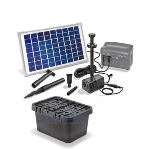 Anself Kit de pompe à air à énergie solaire Oxygénateur bassin avec panneau solaire 