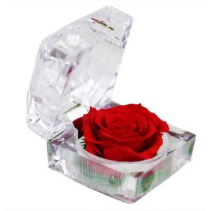 Ecrin Boite à Bijoux Bague Rose Luxe avec tige