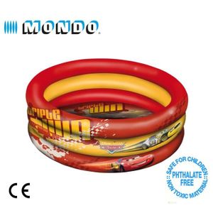 PATAUGEOIRE Piscine gonflable CARS / 3 ANNEAUX - MONDO LINE - Diamètre 150 cm - Rouge
