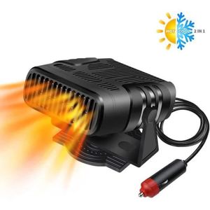 Ventilateur Chauffant Voiture 12V 150W - Double Fonction Chaud/ventilé - Dégivrage Rapide, Base Rotative 360°