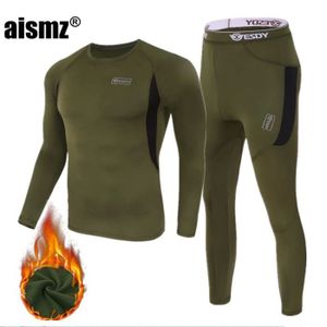 ENSEMBLE DE SPORT Ensemble de lingerie,sous-vêtements thermiques de Sport pour hommes,première couche Rashguard,Compression de la - A152 Army Green