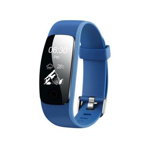 BRACELET D'ACTIVITÉ ID1O7 Plus HR  Bracelet intelligent Bracelet étanche Surveillance de la fréquence cardiaque de remise en forme- bleu