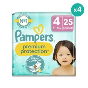 COUCHE Couches Premium Protection Taille 4 - Pampers - 4x