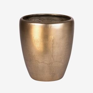 TERESAS COLLECTIONS Vases /à Fleur en C/éramique,Vase d/écoratif Moderne Fait /à la Main en Or Vert de 23 cm