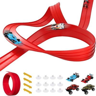 Set de circuit de voiture flexible FleXtreme Discovery Set avec piste allongée Smoby