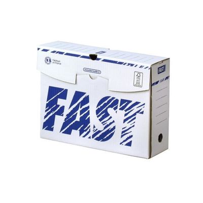 Maxiburo Boîte à Archives Blanches Dos 10 Cm - Lot De 20 Carton Recyclé
