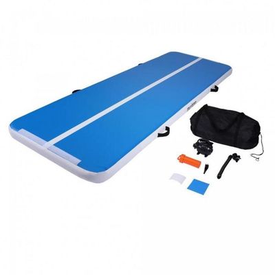 Tapis Gonflable Air Rolle Pour Gymnastique, Yoga, Tumbling - 100x80 Cm Bleu - Neuf